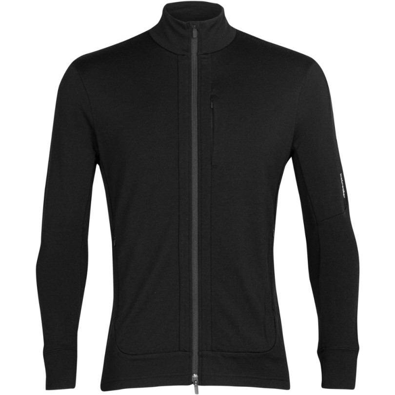 Schwarz Rei Coop Icebreaker Quanten Iii Merino Langarm Zip Sweatshirt Herren
