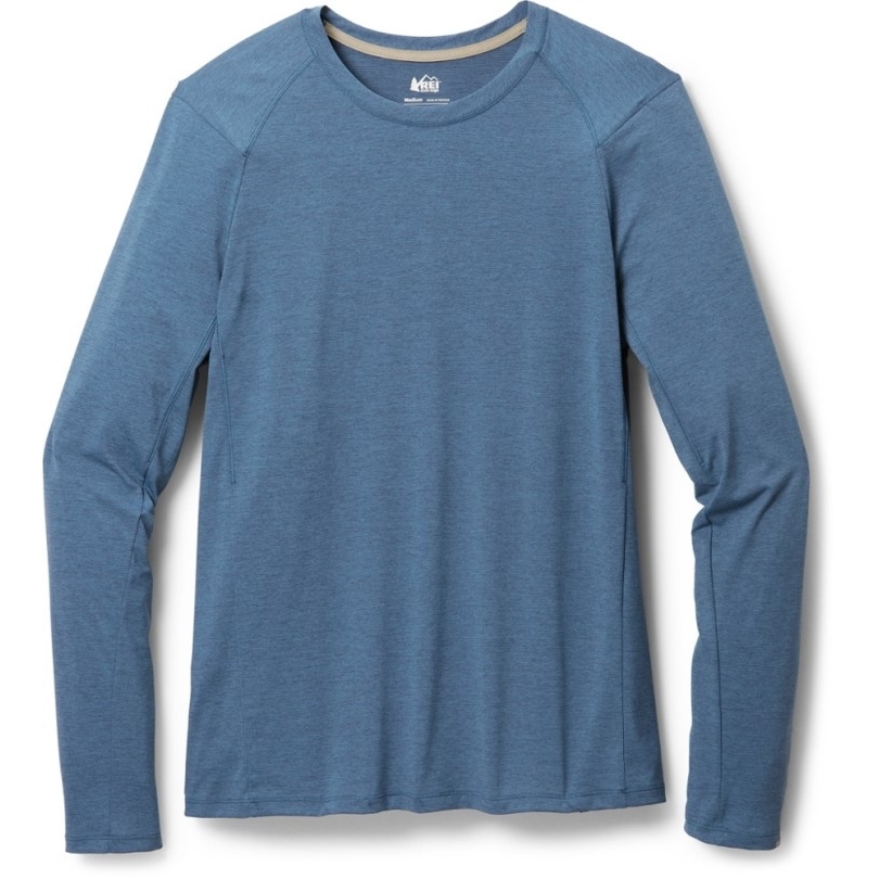 Blau Rei Coop Schnellland Langarm Lauf T-shirt Herren