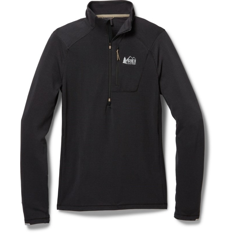 Schwarz Rei Coop Swiftland Laufpullover Mit Halbem Reißverschluss Herren
