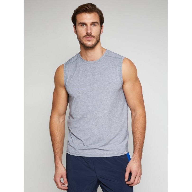 Grau Rei Coop Fourlaps Radius Muskel ärmelloses T-shirt Männer