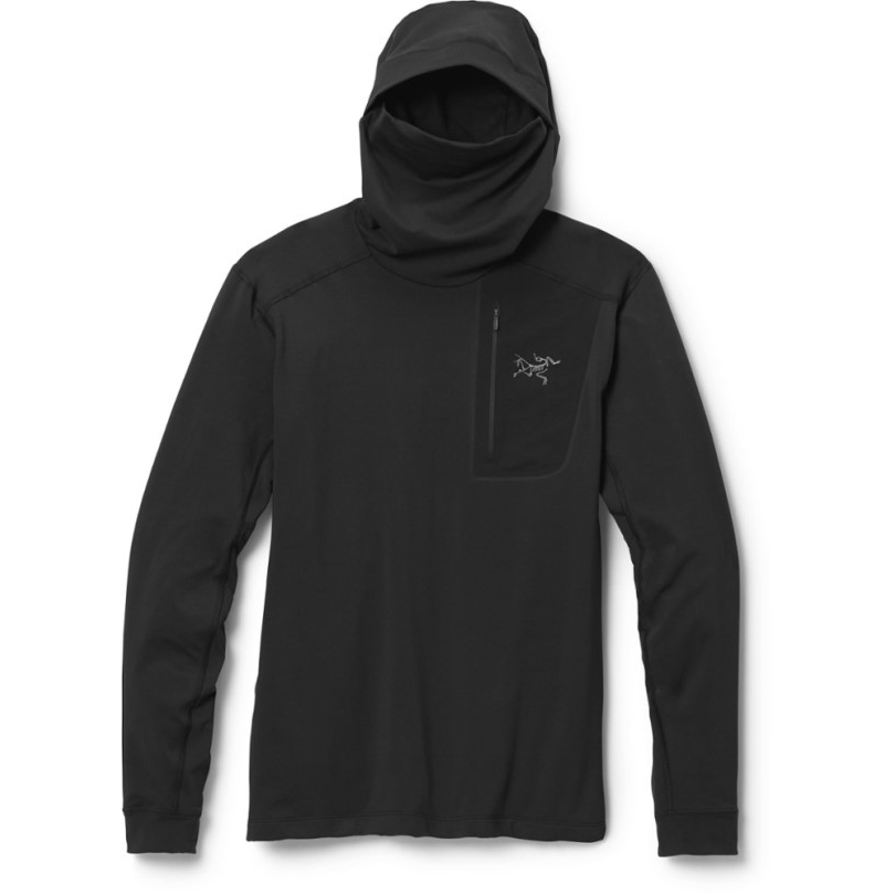 Rei Coop Arc'teryx Rho Lt Baselayer Hoodie Herren Schwarz