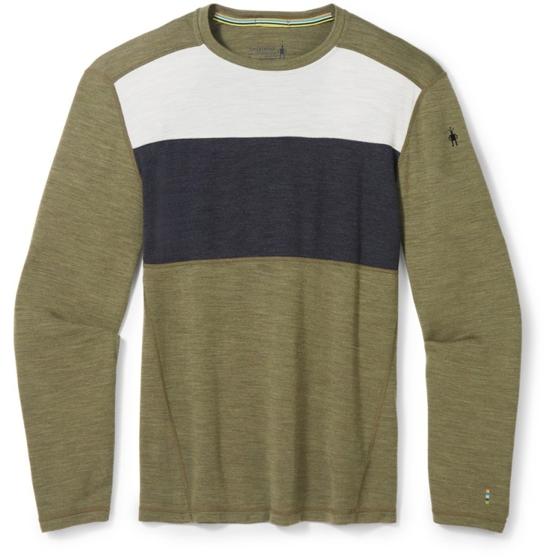 Winter Moss Rei Coop Smartwool Classic Thermal Merino Colorblock Unterhemd Rundschaft Top Herren