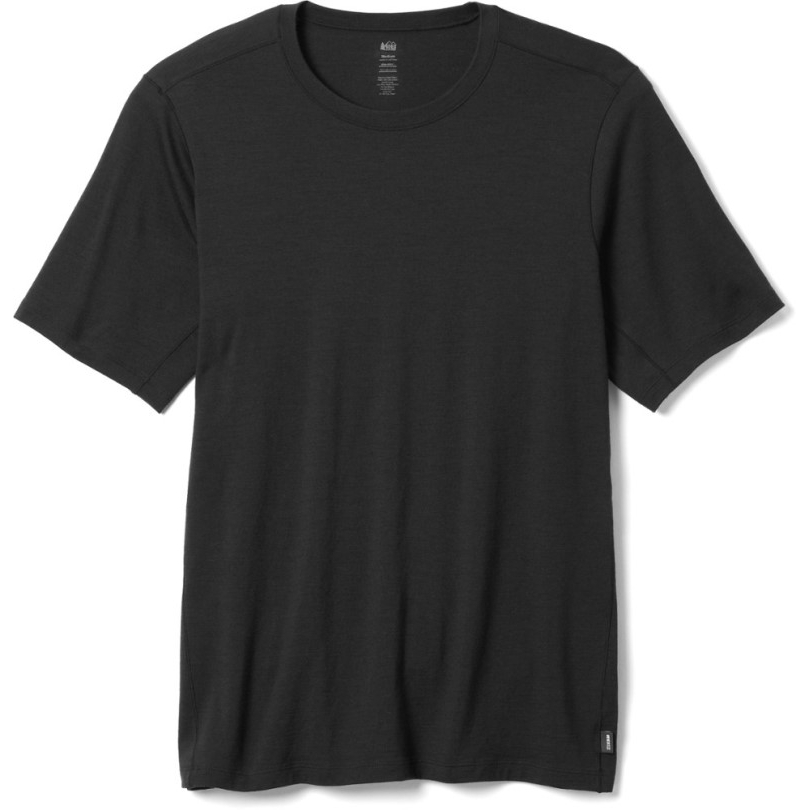 Black Rei Coop Merino 185 Baselayer Top Herren