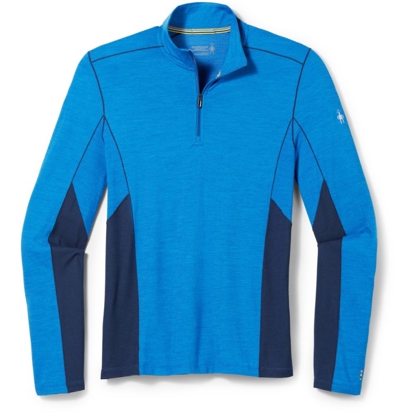 Rei Coop Blaues Smartwool Merino Sport Langarmshirt Mit Viertelreißverschluss Herren