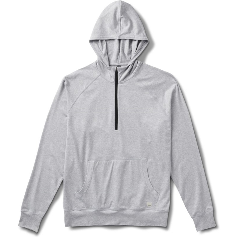 Vuori Ponto Performance Kapuzenpulli Mit Halbem Reißverschluss Herren Rei Coop Platin