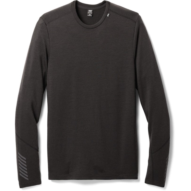 Black Rei Coop Helly Hansen Lifa Merino Mittelgewichts-baselayer-oberteil Herren