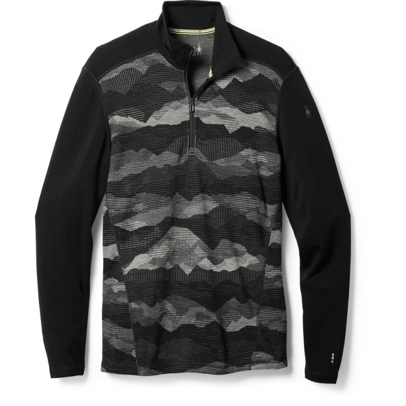 Schwarz Smartwool Classic Thermal Merino Unterhemd Mit Viertelreißverschluss Herren Rei Coop