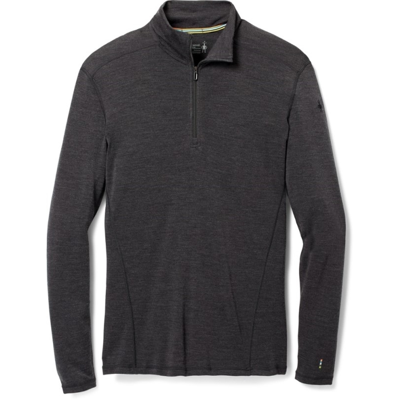 Smartwool Classic Thermal Merino Unterhemd Mit Viertelreißverschluss Herren Rei Coop Charcoal