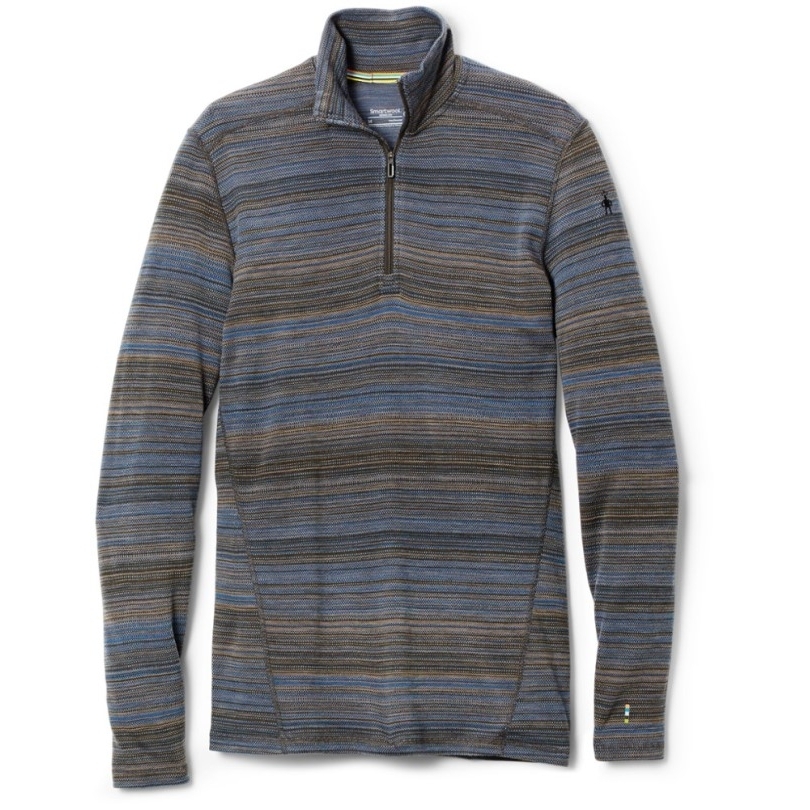 Rei Coop Blue Smartwool Klassisches Thermisches Merino-unterhemd Mit Viertelreißverschluss Herren