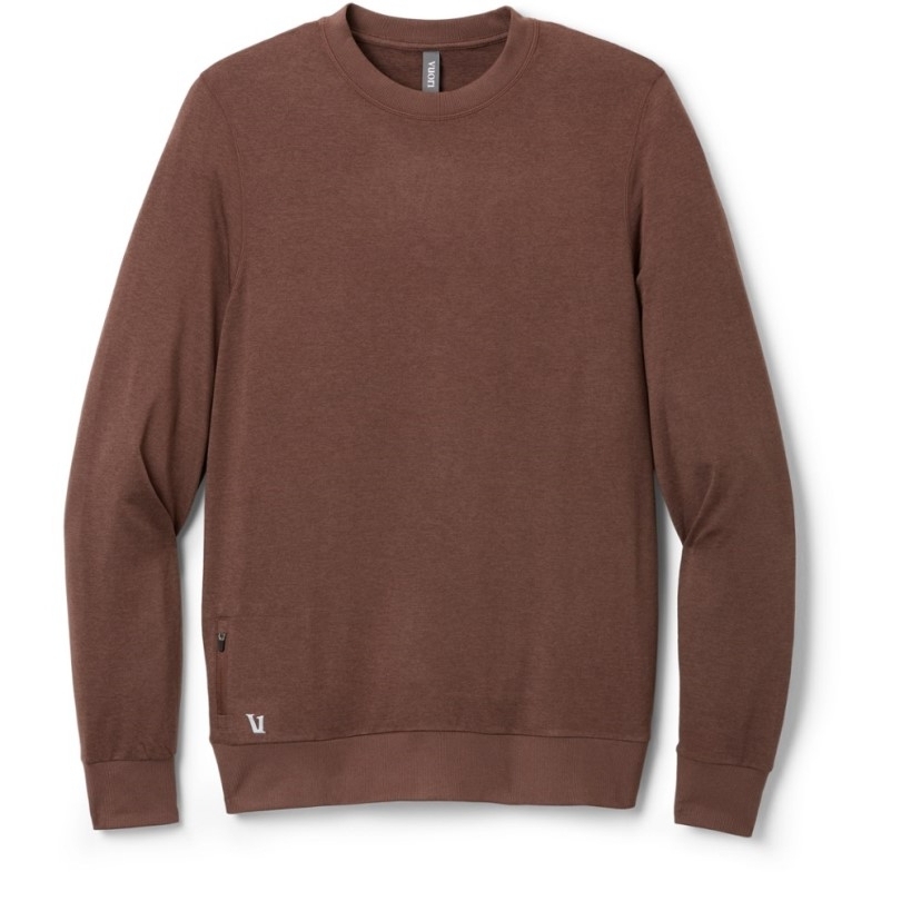 Vuori Ponto Performance Crew Pullover Herren Rei Coop Kastanie