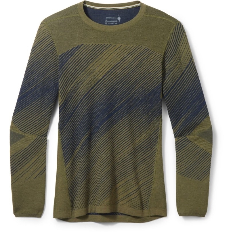 Rei Coop Winter Moss Abgewinkeltes Smartwool Intraknit Thermisches Merino Crew Base Layer Top Herren