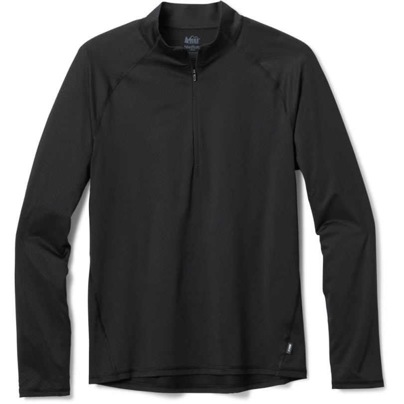 Black Rei Coop Leichtes Baselayer-oberteil Mit Halbem Reißverschluss Herren