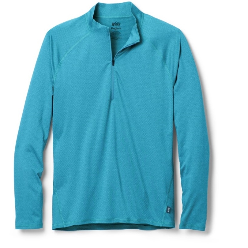 Rei Coop Leichtes Baselayer-oberteil Mit Halbem Reißverschluss Herren Blau