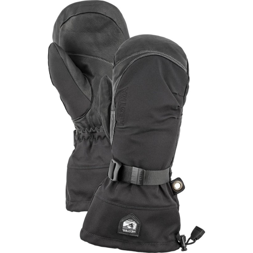 Rei Coop Schwarze Hestra Handschuhe Armee Leder Extreme Fäustlinge