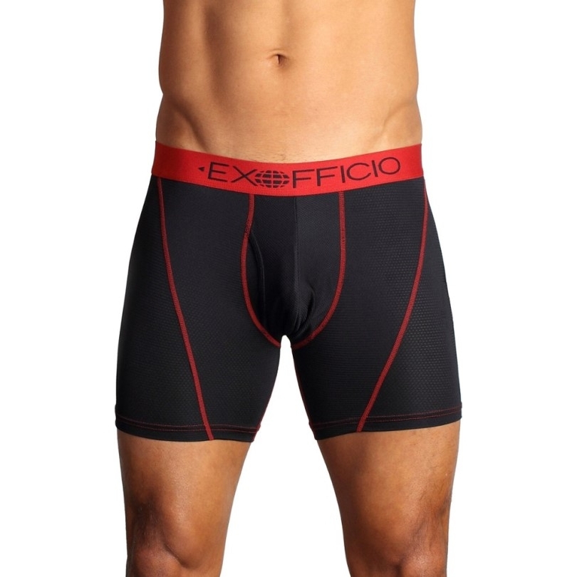 Rei Coop Exofficio Give-n-go Sportliche Mesh-Boxershorts Herren 6'' Schrittlänge Schwarz
