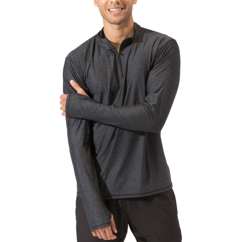 Charcoal Threads 4 Thought Brennan Langarmshirt Mit Viertelreißverschluss Herren Rei Co-op