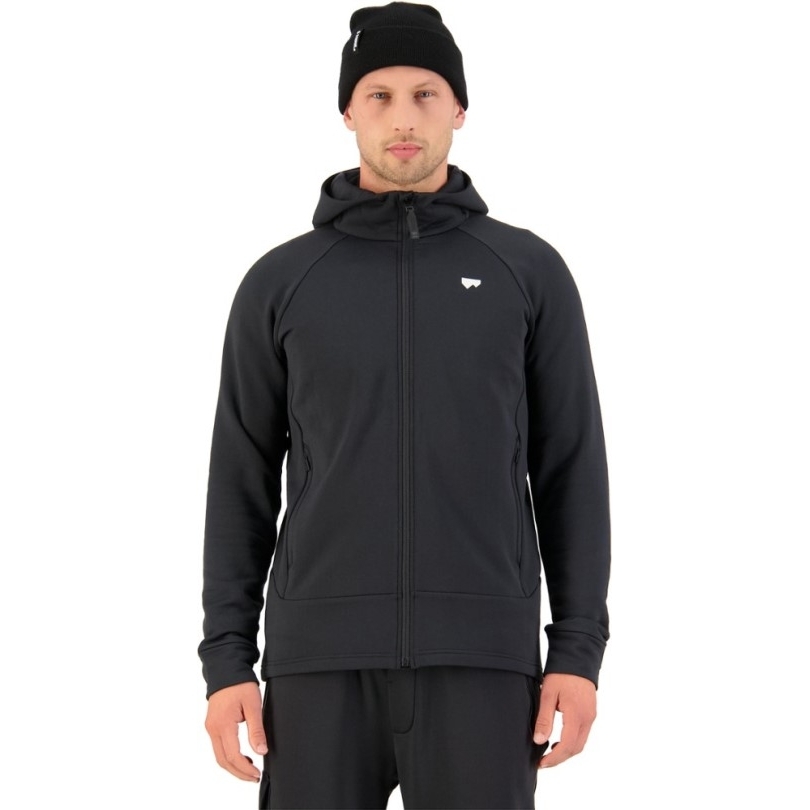 Rei Coop Schwarz Mons Royale Nevis Wollfleece Kapuzenjacke Herren