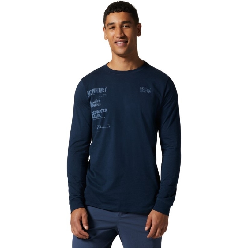 Mountain Hardwear Sea Level Langarm-T-Shirt Herren Navy Rei Co-op