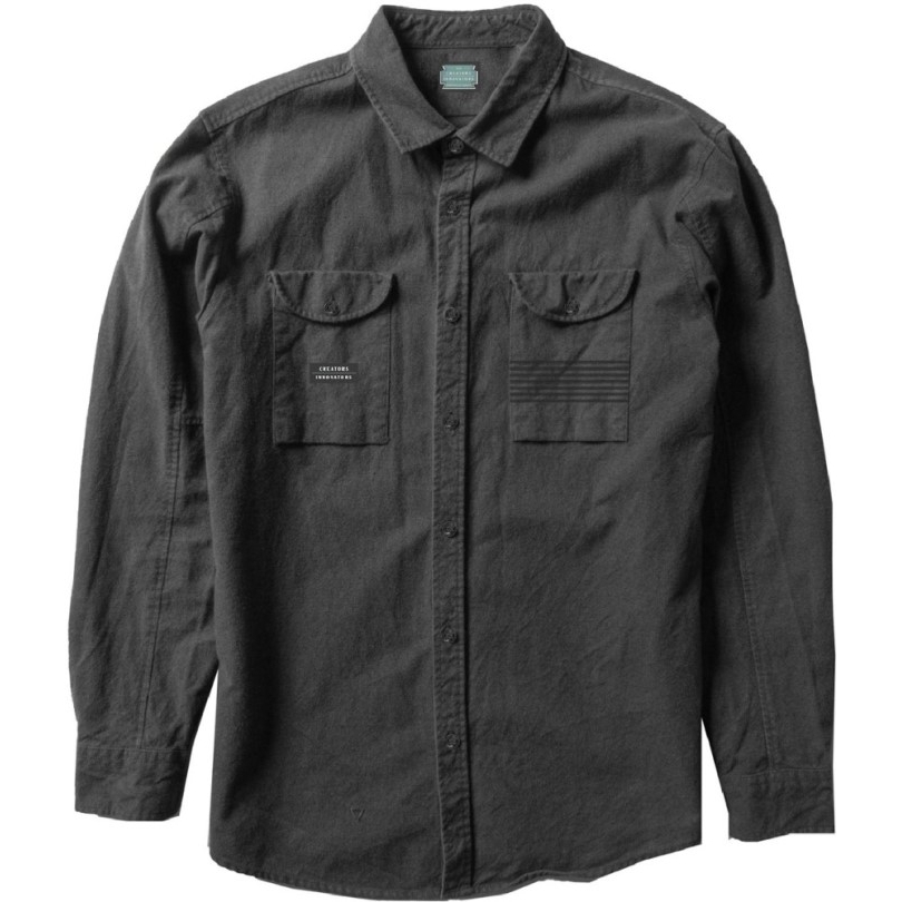 Vissla Creators 204 Eco Langarm Flanell Herren Schwarz Rei Co-op