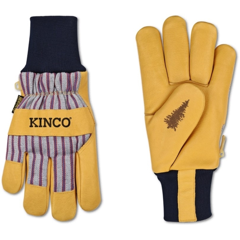 Rei Coop Kinco Gefütterte Premium-Korn-Schweinsleder-Handflächenhandschuhe Mit Strickbündchen Hellbraun