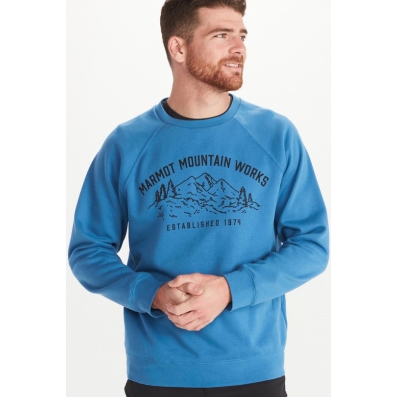 Rei Coop Blue Marmot Mountain Work Sweatshirt Herren