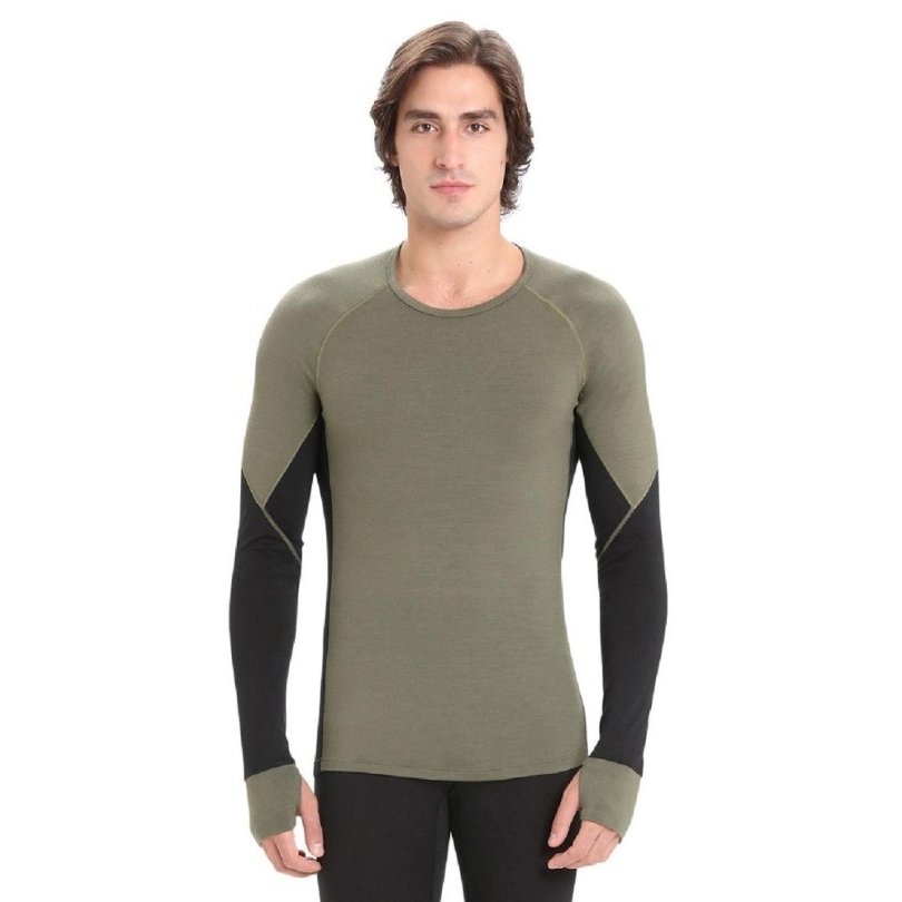 Icebreaker Bodyfitzone Merino 260 Zone Longsleeve Crewe Thermo Top Herren Rei Coop Schwarz