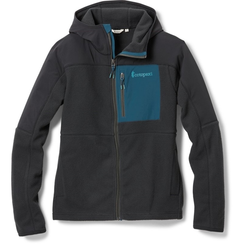 Cotopaxi Abrazo Kapuzen-fleecejacke Mit Durchgehendem Reißverschluss Damen Rei Coop Schwarz