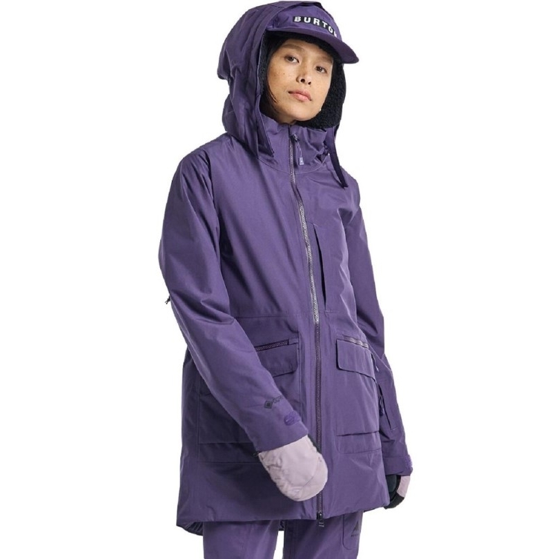 Rei Coop Burton Gore-tex Treeline 2l Isolierte Jacke Damen Violett Halo