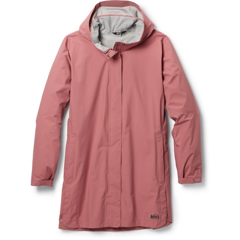 Mauvewood Rei Coop Rainier Lang Geschnittene Regenjacke Damen Plus Größen