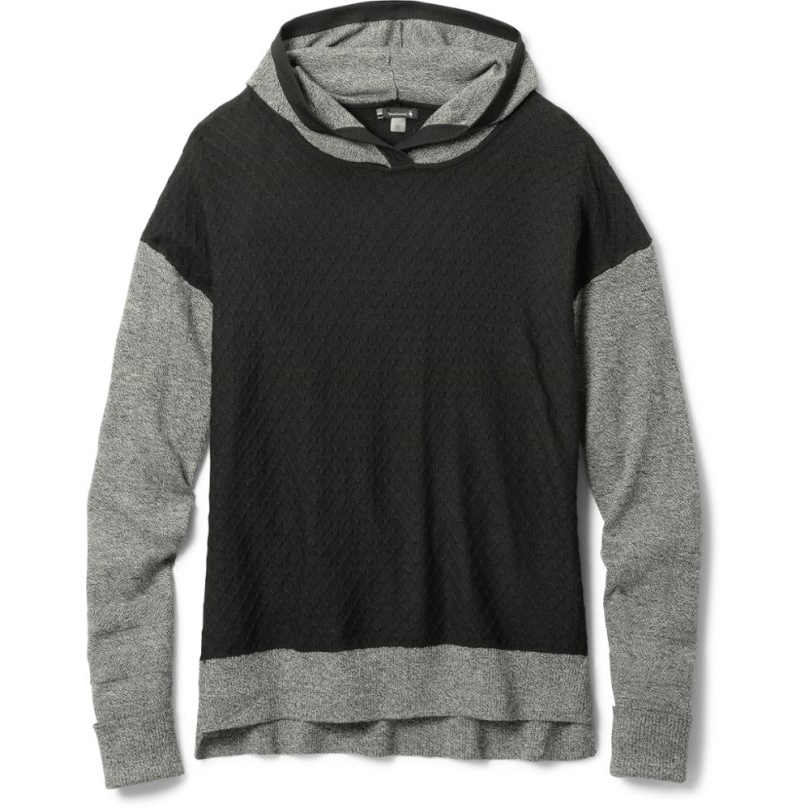 Smartwool Shadow Pine Hoodie Pullover Damen Schwarz Rei Co-op