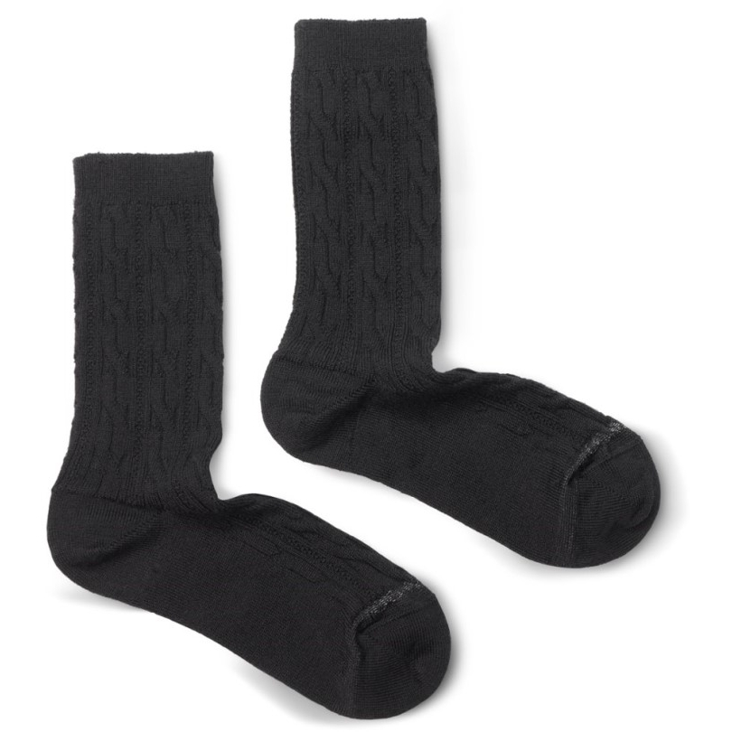 Schwarze Smartwool Everyday Cable Crew Socken Damen Rei Coop