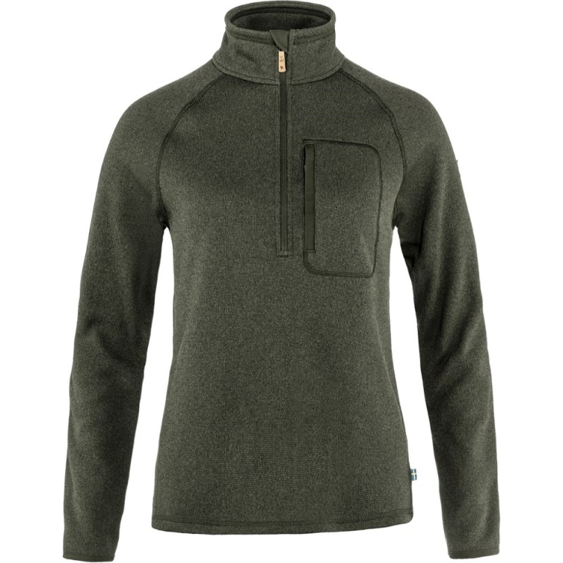 Rei Coop Fjällräven Ovik Fleece-pullover Mit Halbem Reißverschluss Damen Forest