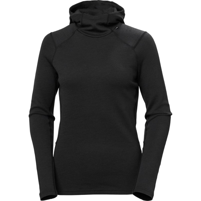 Helly Hansen Lifa Merino Midweight Base Layer Hoodie Damen Rei Coop Schwarz