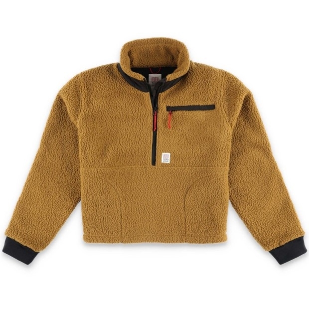 Topo Designs Mountain Fleece Pullover Damen Dark Khaki Rei Coop