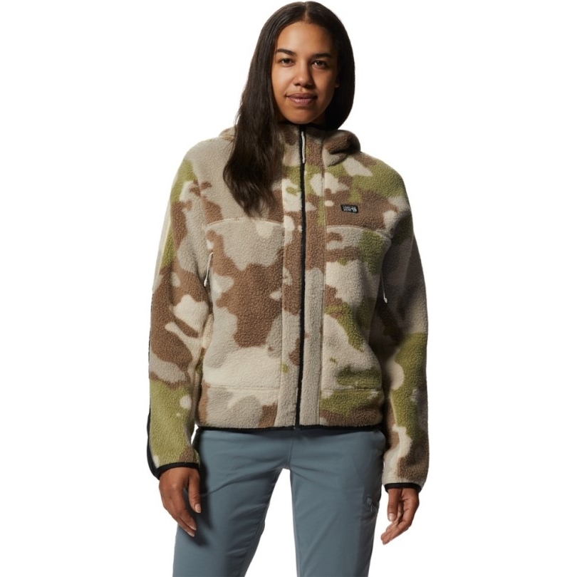 Mountain Hardwear Hicamp Fleece-kapuzenpulli Mit Durchgehendem Reißverschluss Damen Rei Coop Oyster