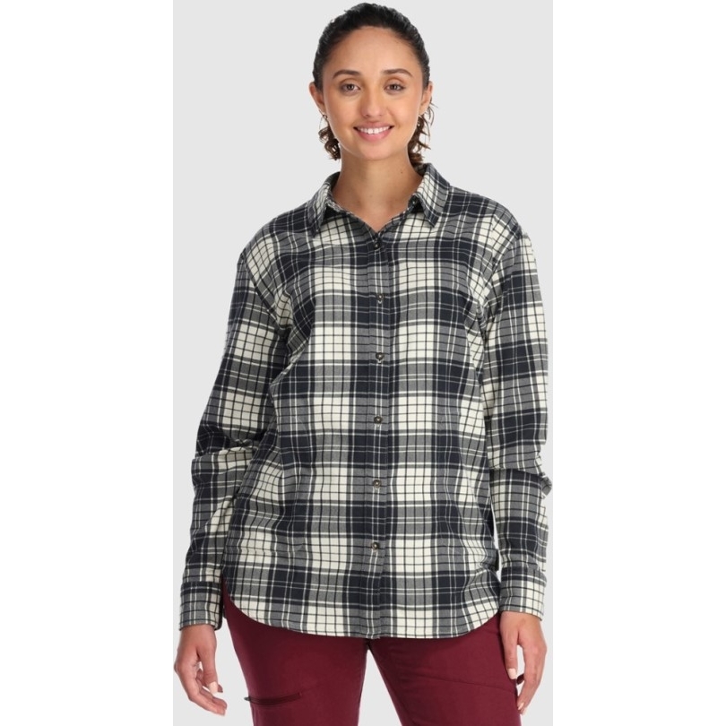 Outdoor Research Kulshan Flanellhemd Damen Sand Kariert Rei Coop