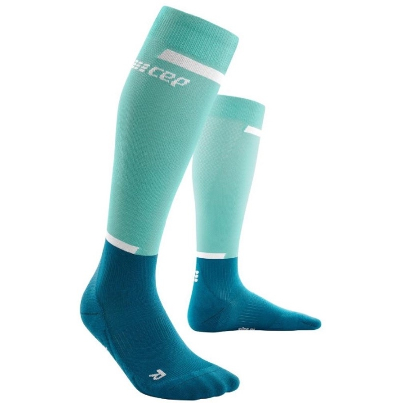 Rei Co-op Ocean-Petrol Cep Run Compression Tall 4.0 Socken Damen