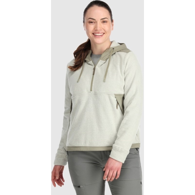 Sand-flint Rei Coop Outdoor Research Trail Mix Fleece Pullover Hoodie Damen