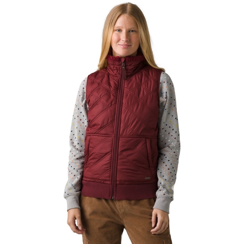 Prana Esla Isolierte Weste Damen Rei Coop Maroon