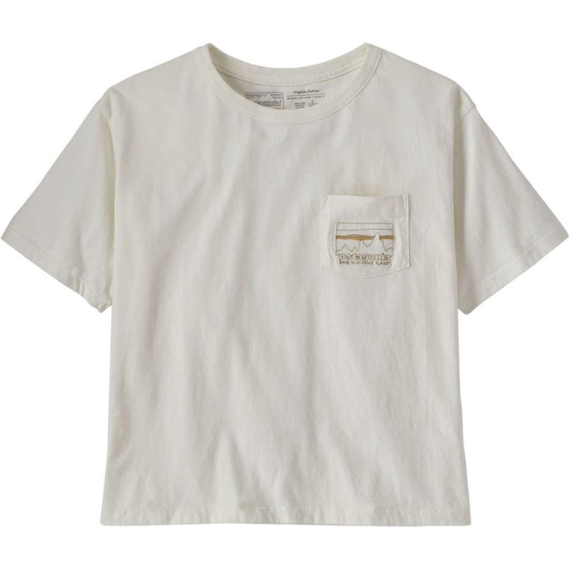 Patagonia 73 Skyline Bio-T-Shirt Mit Tasche Damen Rei Coop White