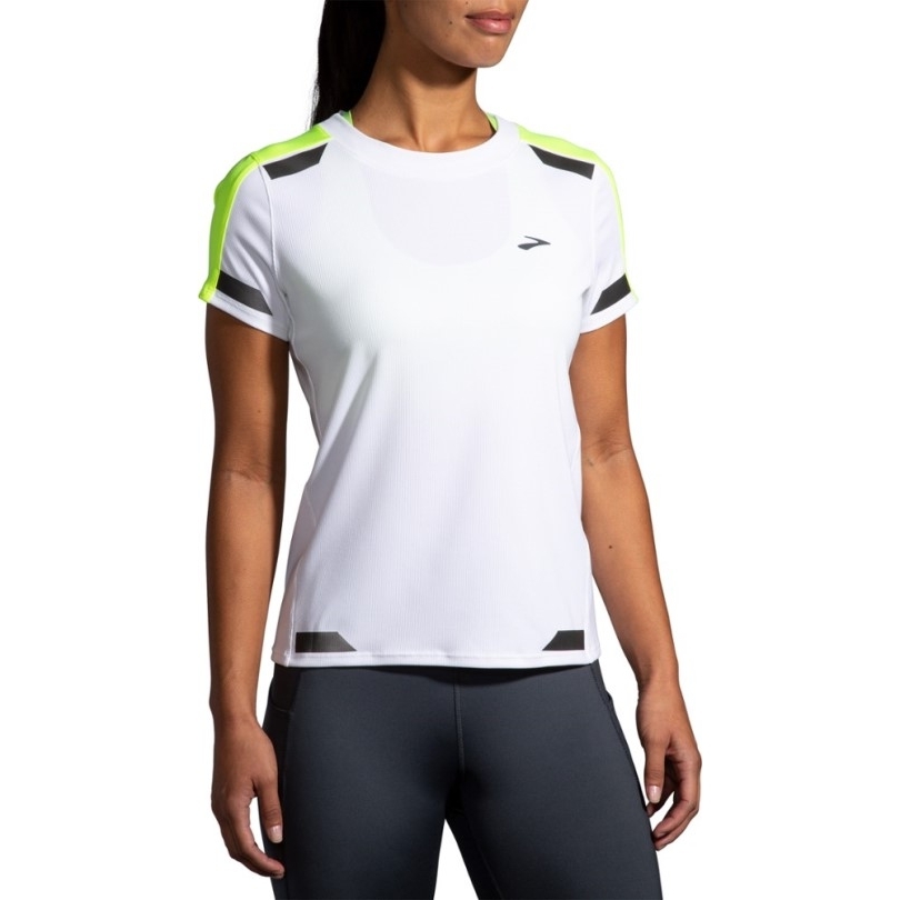 Brooks Run Visible T-Shirt Damen Weiß Rei Co-op