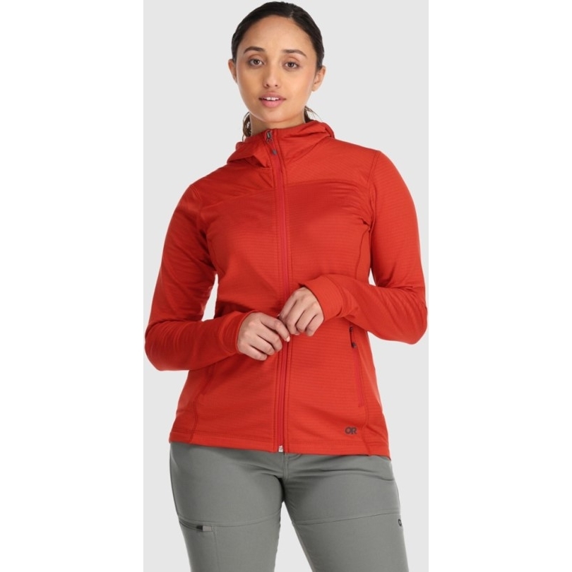 Outdoor Research Vigor Fleece-Hoodie Mit Durchgehendem Reißverschluss Damen Rei Coop Cranberry