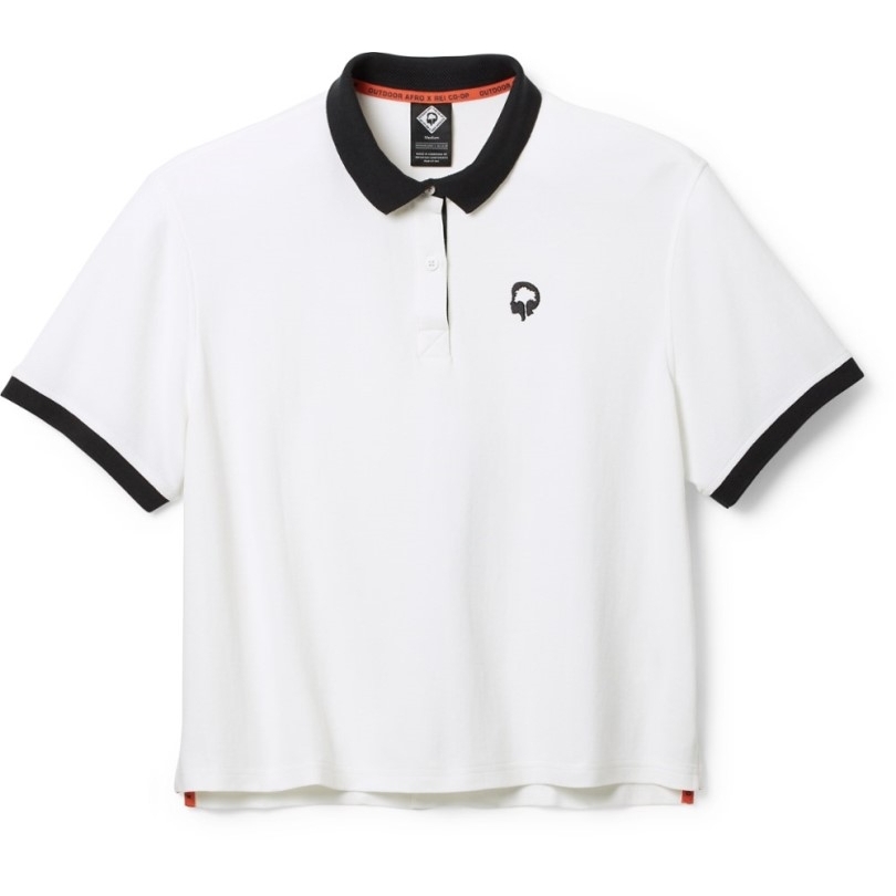 Weißes Outdoor-Afro-Rei-Co-op-Poloshirt Für Damen