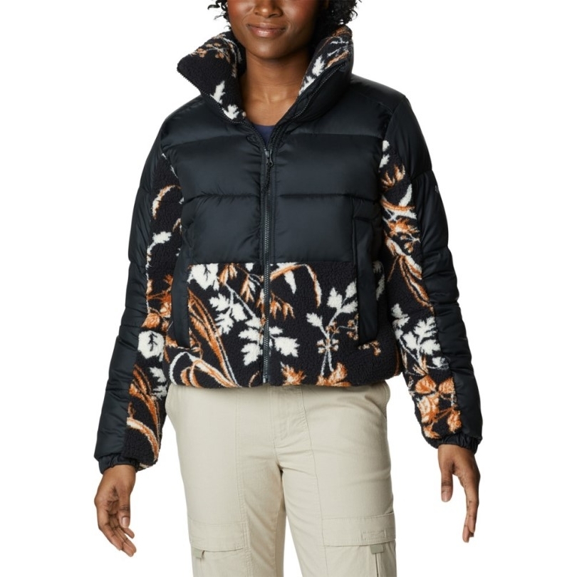 Columbia Leadbetter Point Sherpa Hybrid Isolierte Jacke Damen Rei Coop Schwarz