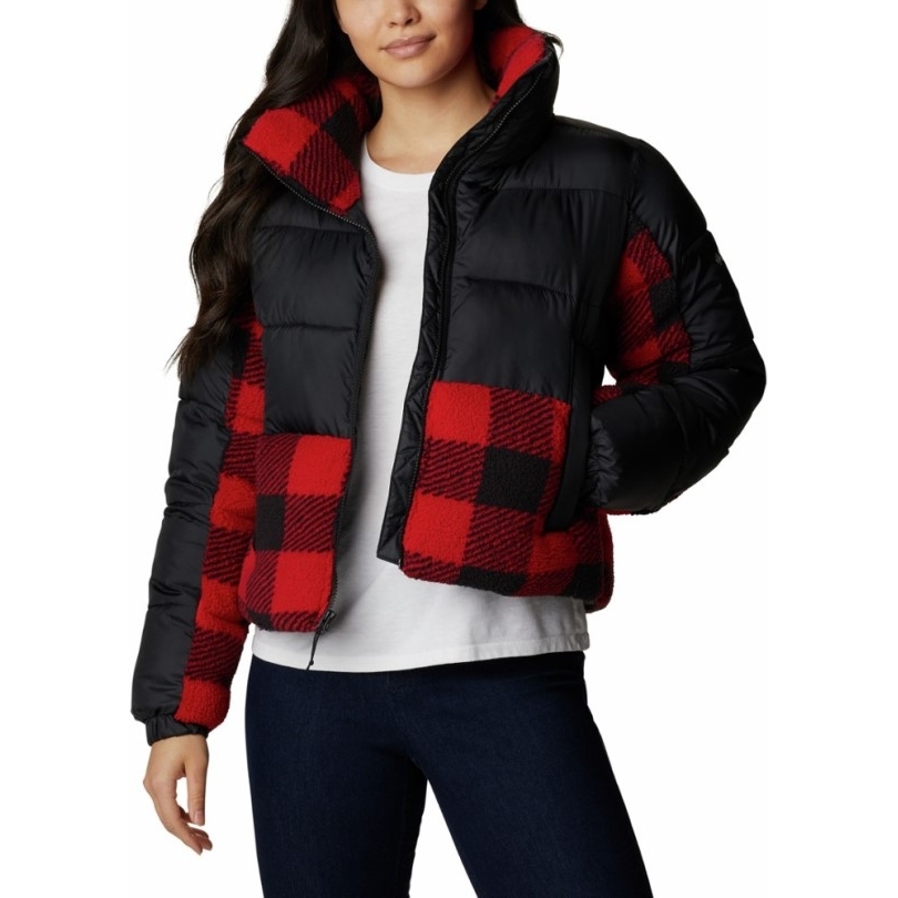 Columbia Leadbetter Point Sherpa Hybrid Isolierte Jacke Damen Schwarz Rei Coop