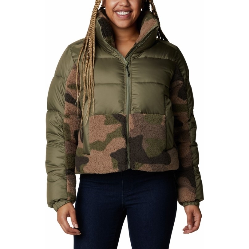 Grün Rei Coop Columbia Leadbetter Point Sherpa Hybrid Isolierte Jacke Damen