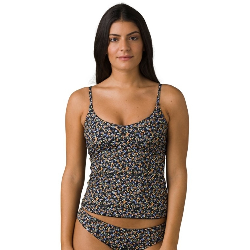 Rei Coop Schwarz Prana Jess Reversible Tankini Badeanzug Top Damen