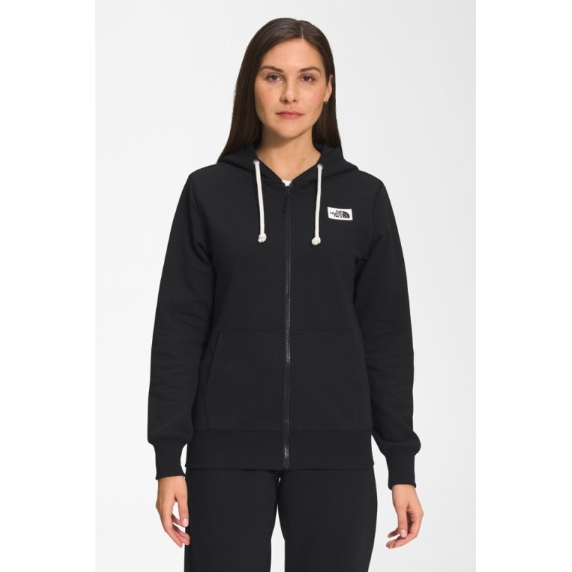 Schwarz The North Face Hoodie Mit Durchgehendem Reißverschluss Und Heritage-Patch Damen Rei Coop