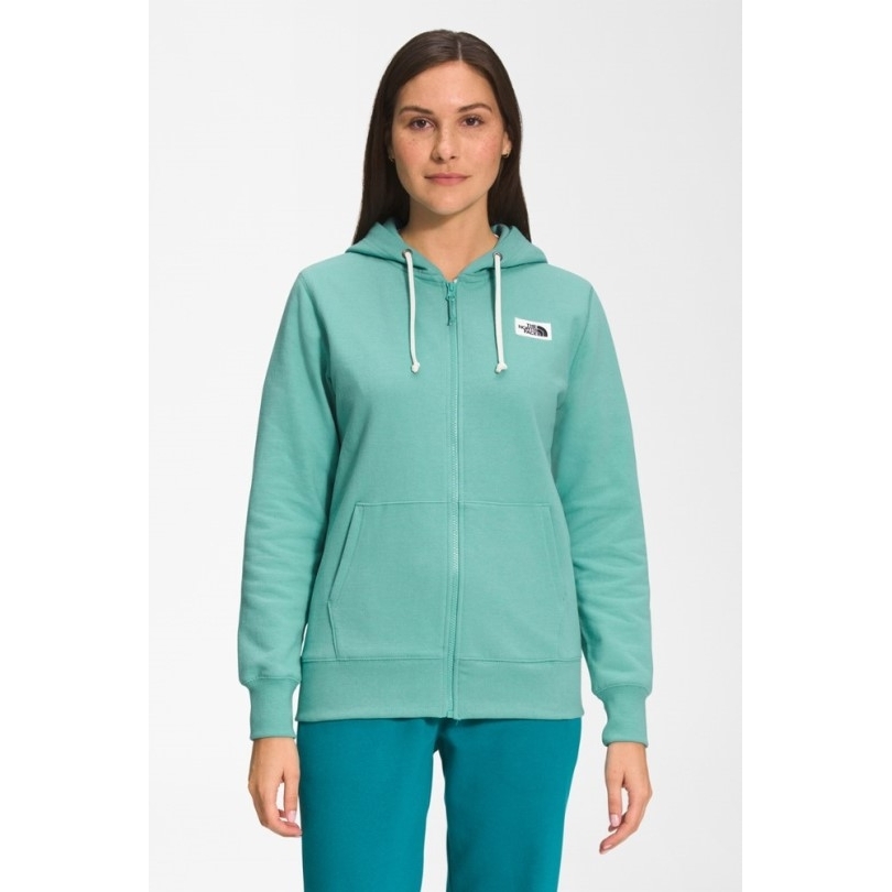 The North Face Hoodie Mit Durchgehendem Reißverschluss Und Heritage-Patch Für Damen Rei Coop Wasabi
