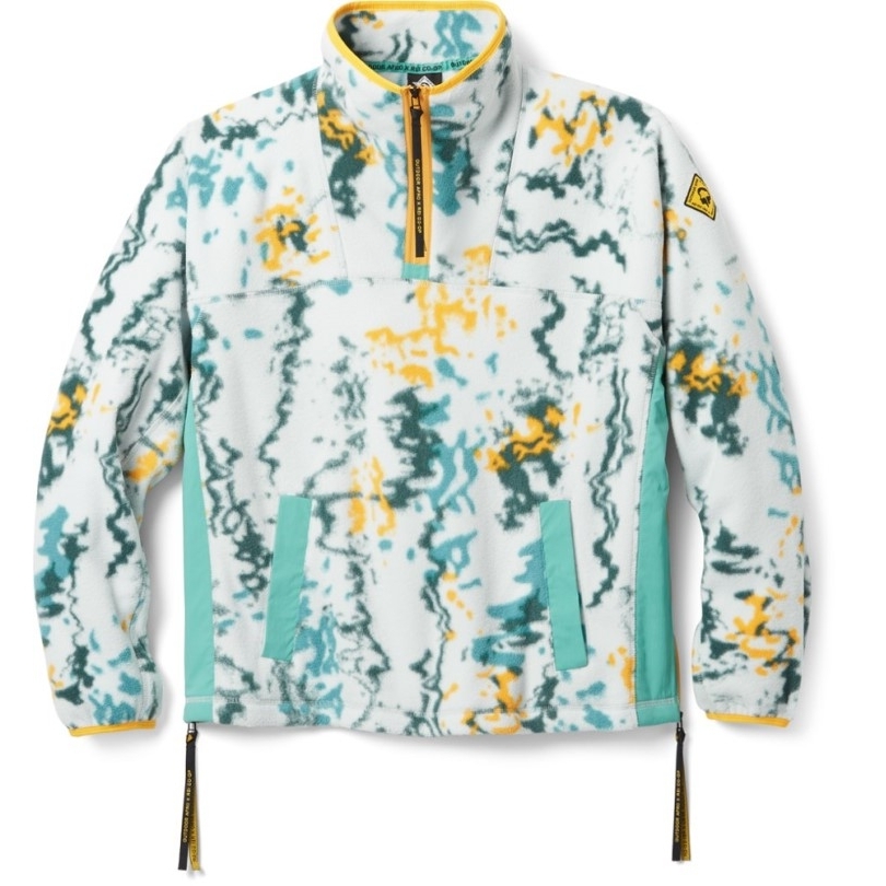 Blauer Outdoor Afro Rei Co-op Fleecepullover Mit Viertelreißverschluss Damen